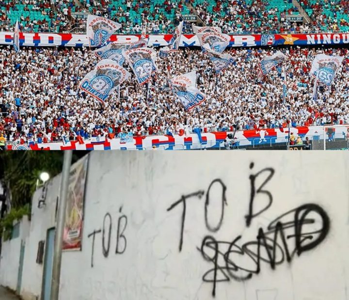 Torcida do Bahia se pronuncia após pichação em terreiro de candomblé