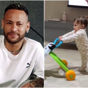 Neymar encanta ao mostrar primeiros passos da filha Helena