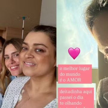 Carolina Dieckmann visita Preta Gil em hospital e se declara: ‘Te amo infinito’
