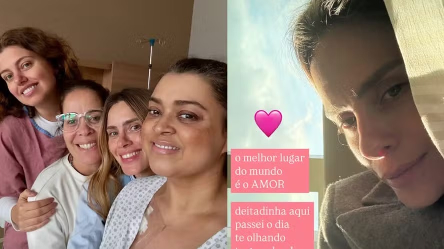 Carolina Dieckmann visita Preta Gil em hospital e se declara: ‘Te amo infinito’