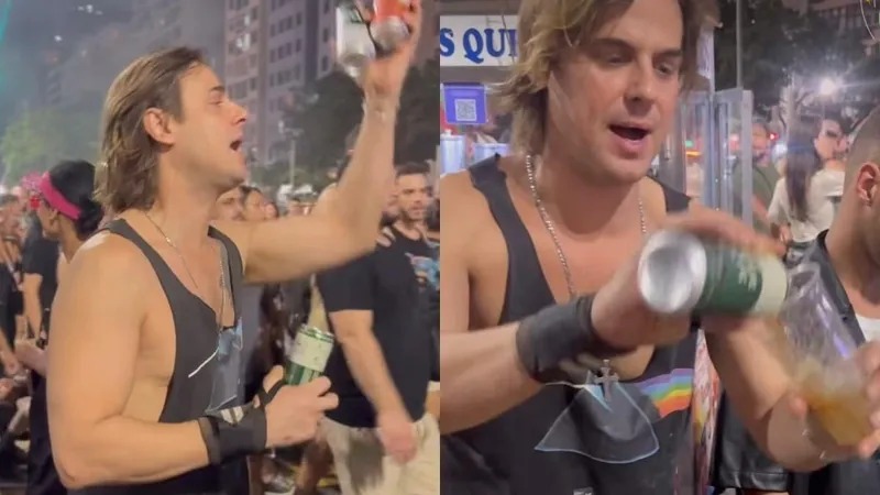 Ex-galã de “Malhação” vende bebidas em show de Lady Gaga