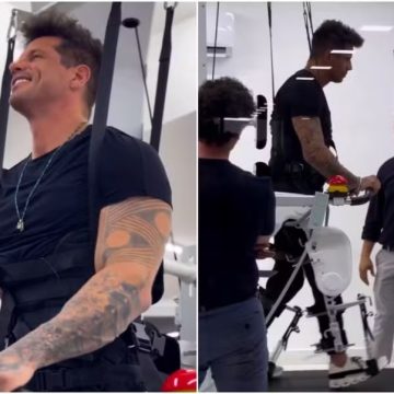 Após 14 anos, Fernando Fernandes caminha com ajuda de equipamento: ‘Pude sentir meus pés’