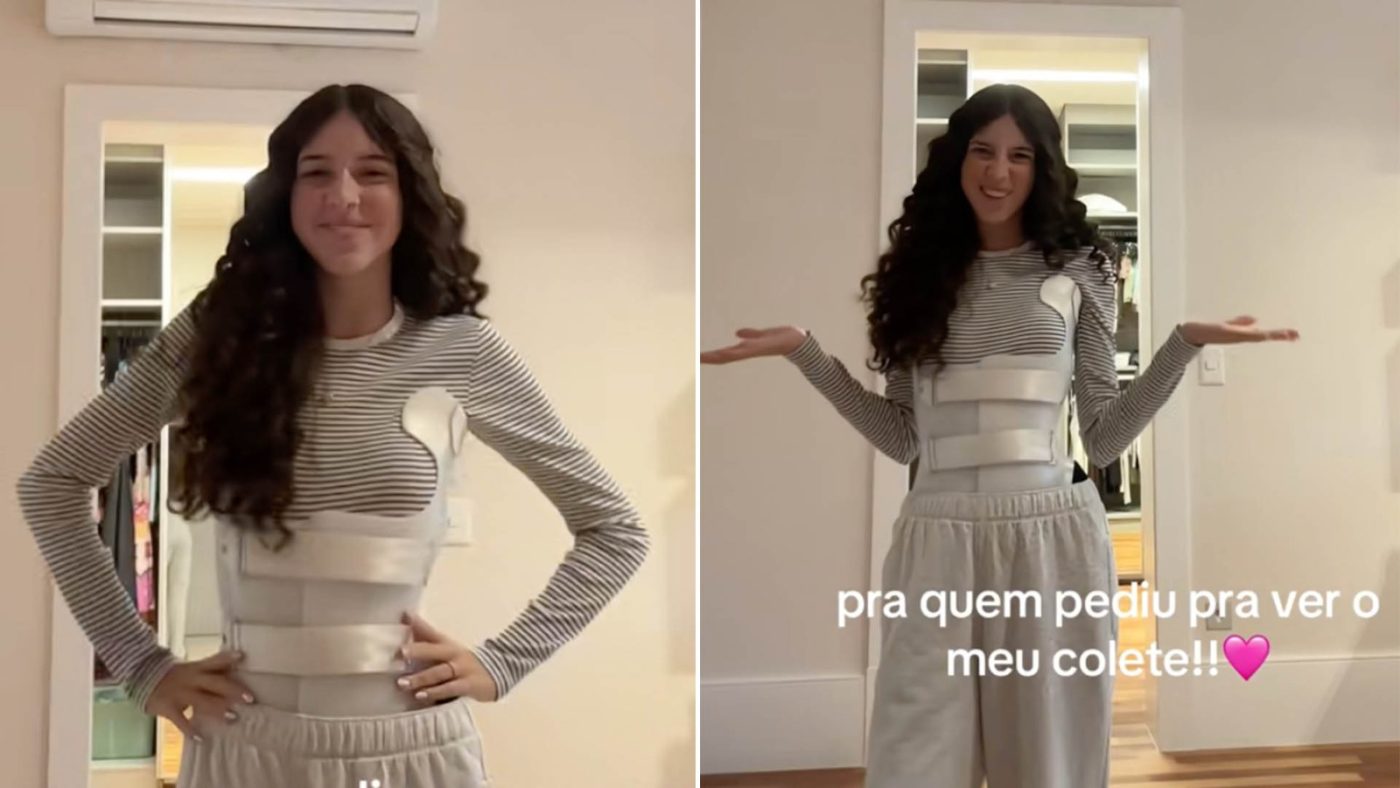 Com escoliose, filha de Rodrigo Faro inicia tratamento que vai durar 1 ano