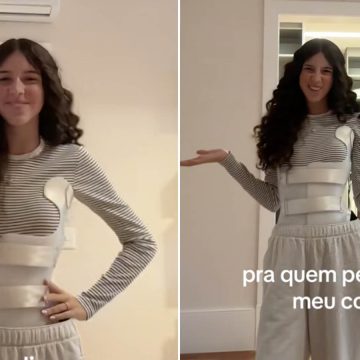 Com escoliose, filha de Rodrigo Faro inicia tratamento que vai durar 1 ano