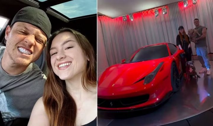 Filha de Gugu e namorado compram Ferrari de R$ 3 milhões nos EUA