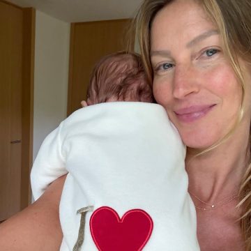 Gisele Bündchen mostra fotos com filho caçula pela primeira vez