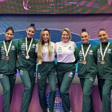 Ao som de ‘Evidências’, Brasil fecha etapa da Copa do Mundo de Ginástica Rítmica com três ouros