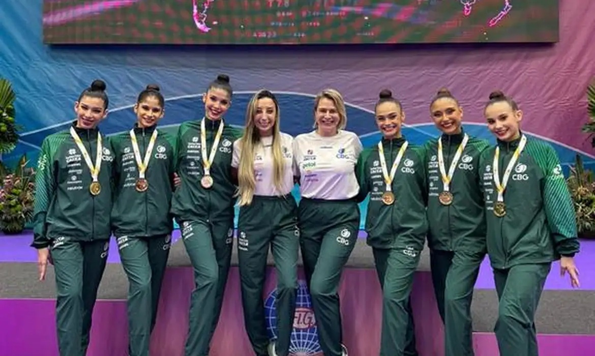 Ao som de ‘Evidências’, Brasil fecha etapa da Copa do Mundo de Ginástica Rítmica com três ouros