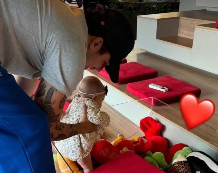 Luan Santana apresenta estúdio para a filha e revela apelido carinhoso