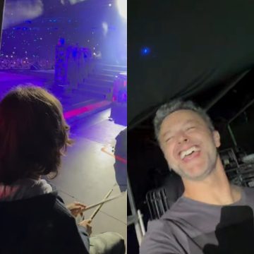 Metaleiro! Lucas Lima mostra filho com Sandy curtindo show de rock em São Paulo