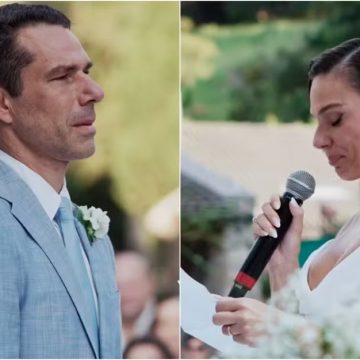 Isis Valverde se emociona em troca de votos de casamento com Marcus Buaiz