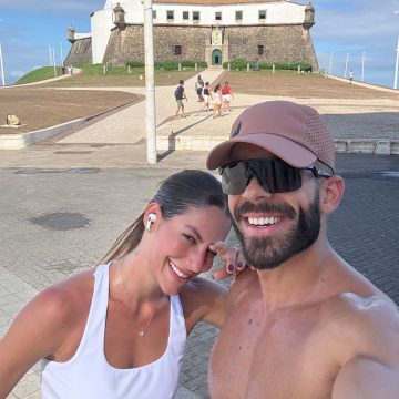 Em Salvador, Mari Gonzalez compartilha momento fitness com Pipo Marques