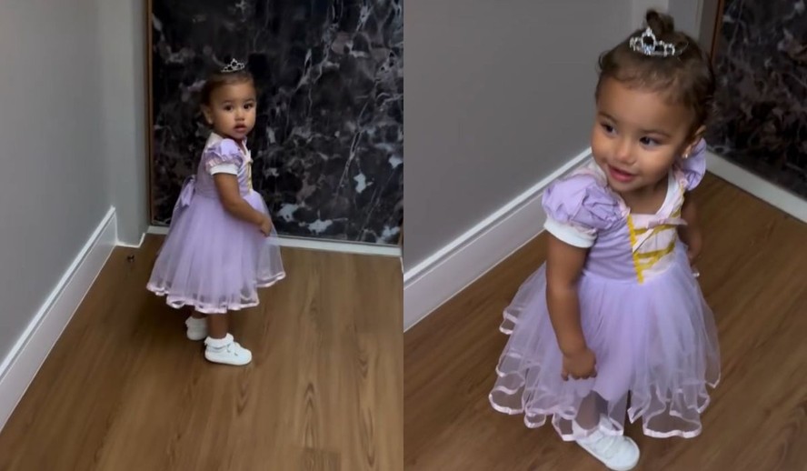 Bruna Biancardi encanta ao mostrar Mavie fantasiada de princesa