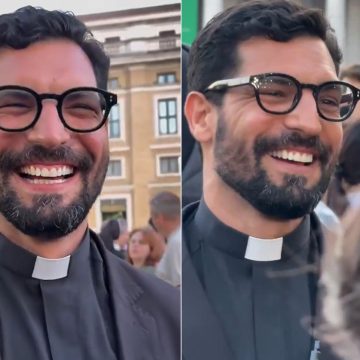Padre brasileiro bonitão viraliza durante conclave em Roma
