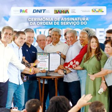 Em evento com Jerônimo, ministro Renan Filho autoriza início das obras de duplicação do contorno norte e leste de Feira de Santana
