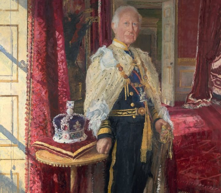 Retratos oficiais da coroação de Charles III e Camilla são revelados na National Gallery, em Londres