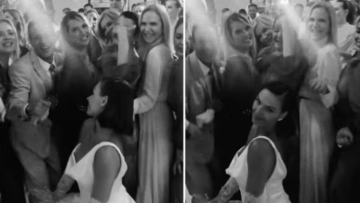Mãe de Isis Valverde mostra atriz dançando até o chão em festa de casamenta com Marcus Buaiz