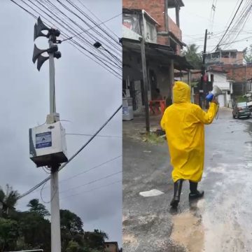 Com risco de deslizamento, Defesa Civil aciona sirenes em seis comunidades de Salvador