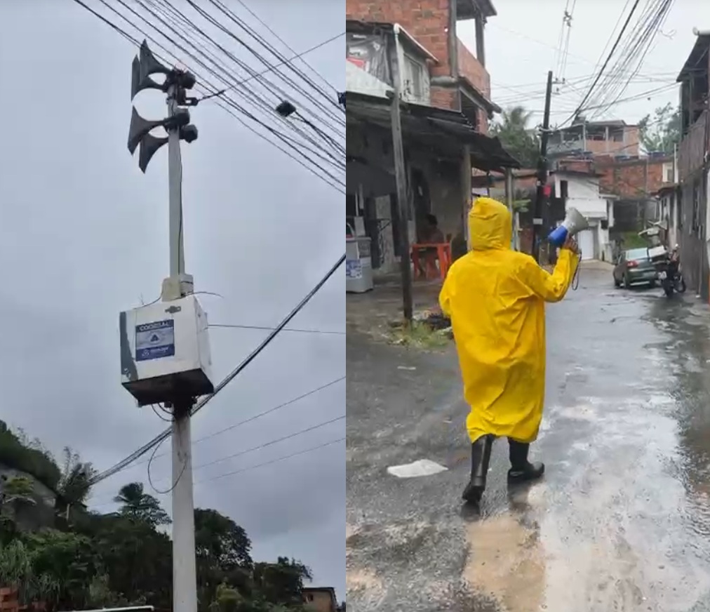 Com risco de deslizamento, Defesa Civil aciona sirenes em seis comunidades de Salvador