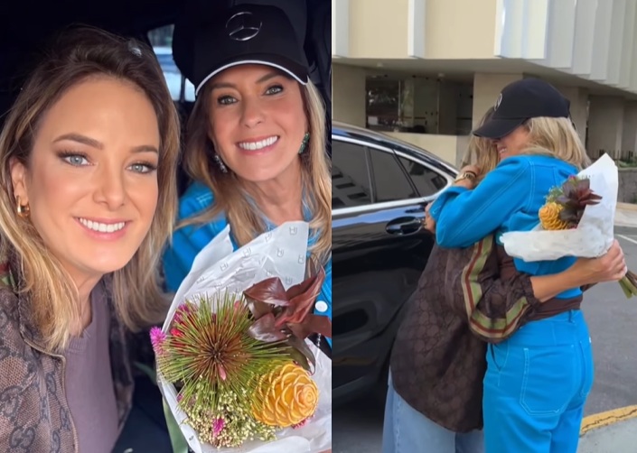 Ticiane dá carrão de presente Dia das Mães para Helô Pinheiro