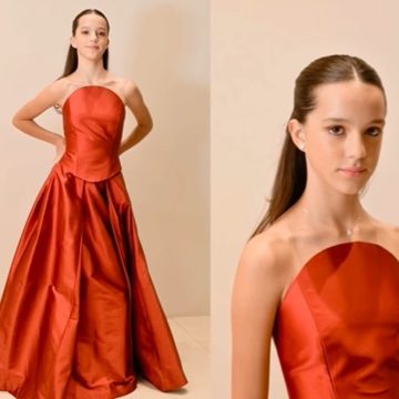 Filha de Rodrigo Faro e Vera Viel impressiona com look vermelho no leilão de Neymar