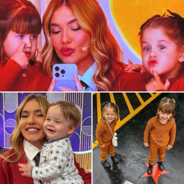 Filhos de Virginia Fonseca visitam estúdios do SBT durante gravações do ‘Sabadou’