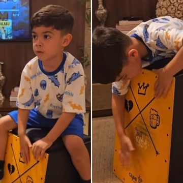 Filho de Marília Mendonça emociona ao aparecer tocando música da mãe