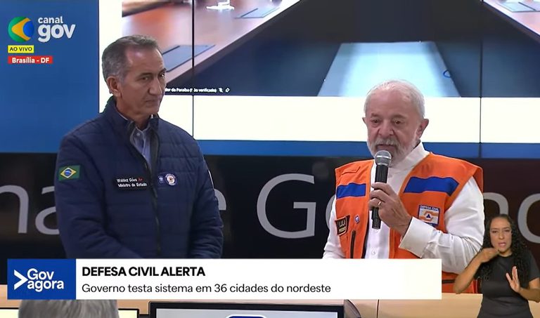 Alerta da Defesa Civil que chegou em celulares de Salvador foi acionado por Lula