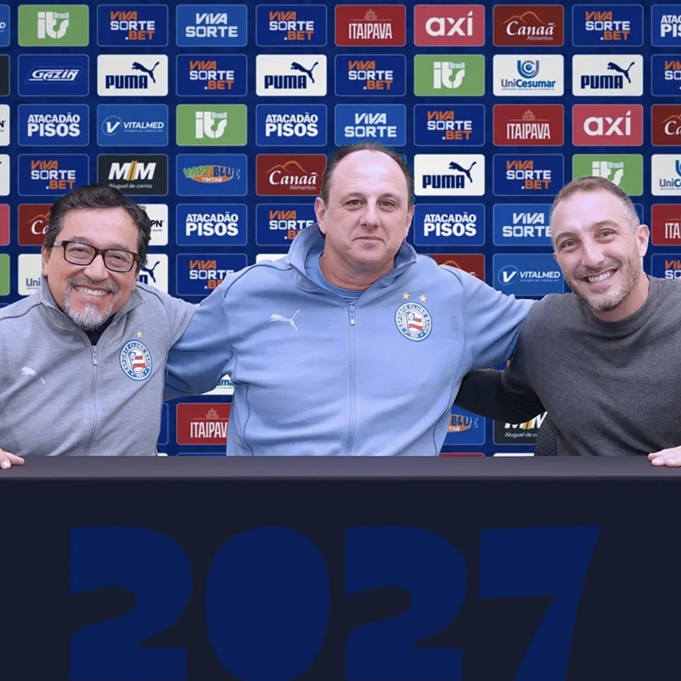 Bahia renova contrato com Rogério Ceni e técnico segue no clube até 2027