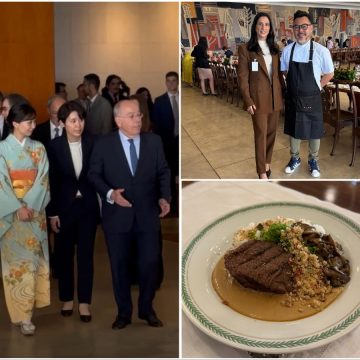 Em visita ao Brasil, princesa do Japão participa de almoço especial com menu assinado por restaurante baiano