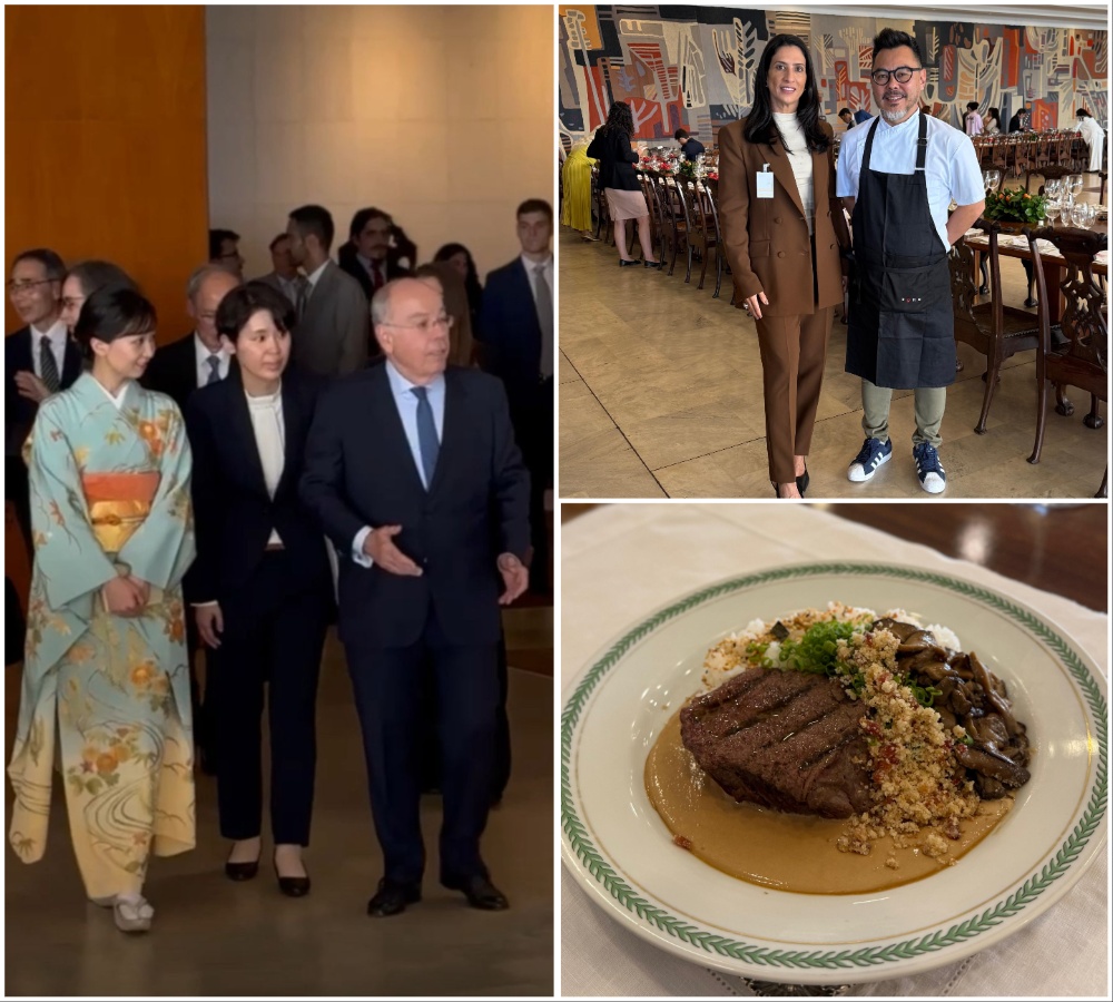 Em visita ao Brasil, princesa do Japão participa de almoço especial com menu assinado por restaurante baiano