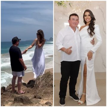 Esposa Miss de Amado Batista publica vídeo do pedido de casamento: ‘Quem eu procurava’