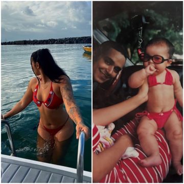 Camilly Victoria posta foto rara em Salvador e encanta o papai Xanddy: ‘Coisa linda’