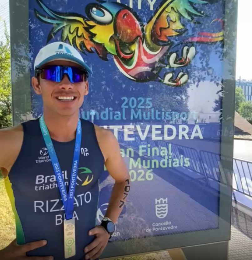 Atleta baiano conquista medalha de bronze no Duathlon Sprint em campeonato na Espanha