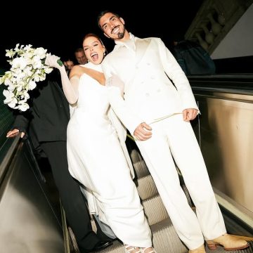 Madrasta de Giovanna Lancellotti compartilha bastidores inéditos do casamento da atriz com Gabriel David; veja