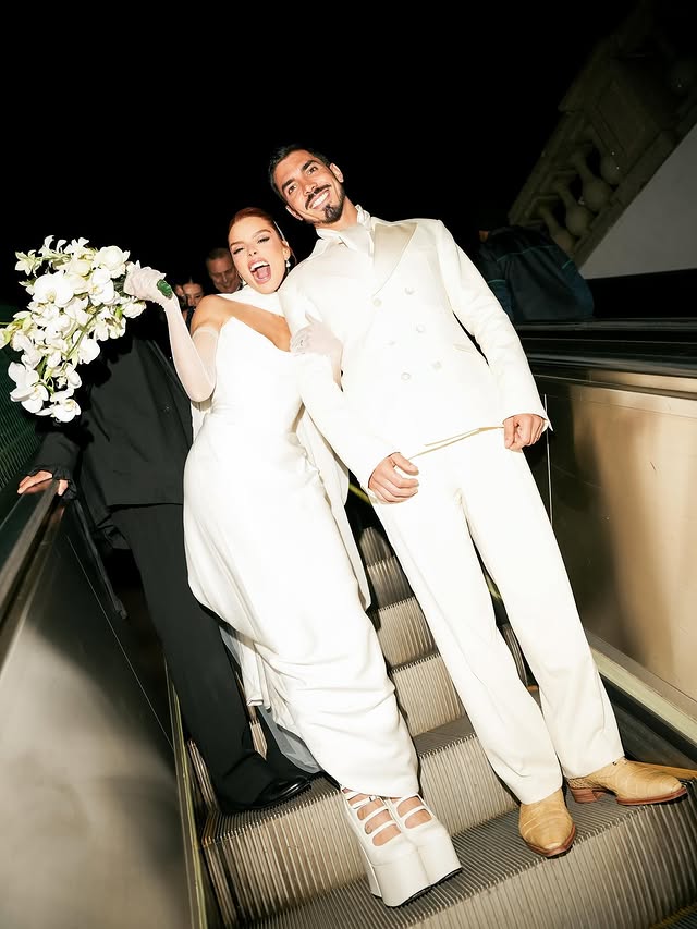 Madrasta de Giovanna Lancellotti compartilha bastidores inéditos do casamento da atriz com Gabriel David; veja