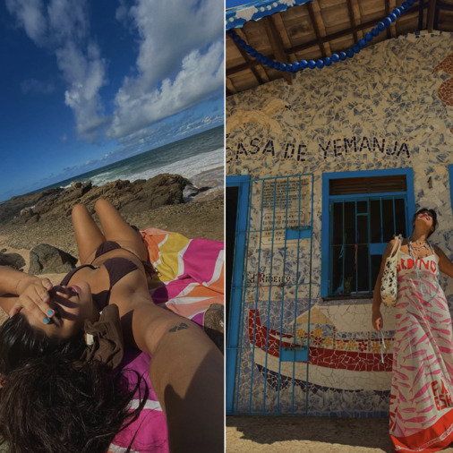 Filha de Flávia Alessandra, Giulia Costa abre álbum de fotos em Salvador: ‘Onde amo estar’