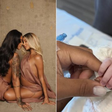 Ludmilla e Brunna Gonçalves mostram rosto da filha Zuri pela primeira vez