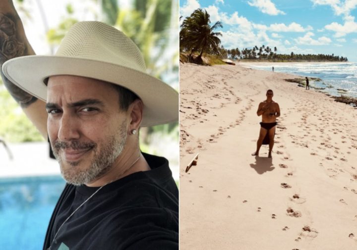 André Marques abre álbum de fotos em praia na Bahia; confira