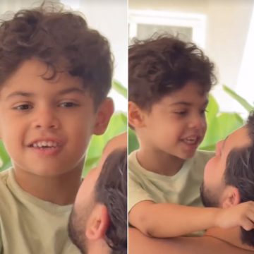 Com doença crônica, filho de Marília Mendonça e Murilo Huff encanta em momento fofo com o pai