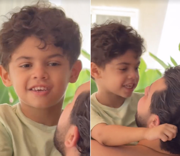 Com doença crônica, filho de Marília Mendonça e Murilo Huff encanta em momento fofo com o pai