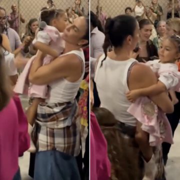 Filha de Lore Improta e Léo Santana, Liz recebe carinho de Ivete Sangalo durante festa na escola