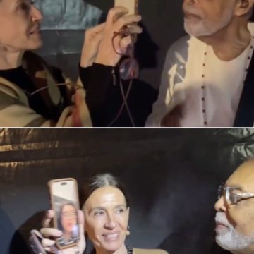 Gilberto Gil recebe chamada de vídeo da filha Preta antes de show em BH