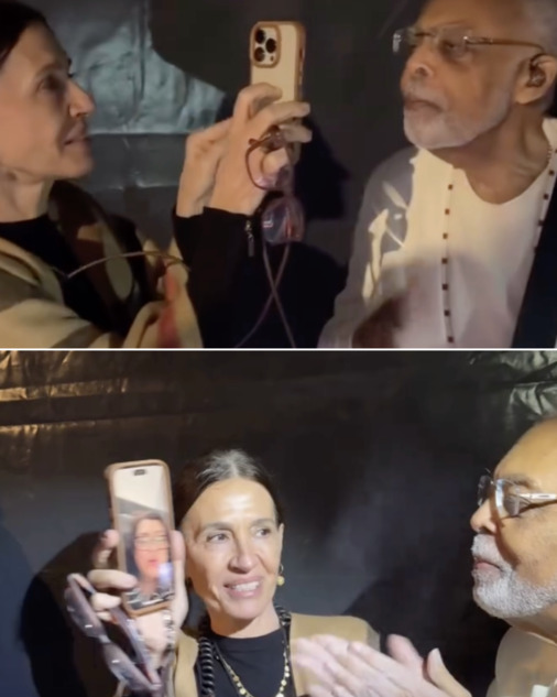 Gilberto Gil recebe chamada de vídeo da filha Preta antes de show em BH