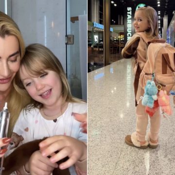 Ana Paula Siebert desembarca com a filha para temporada de férias em Miami