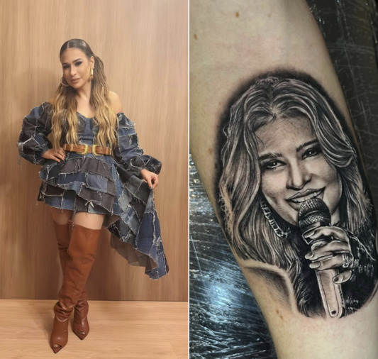 Fã faz tatuagem em homenagem a Simone Mendes e artista se emociona: “Amor puro”
