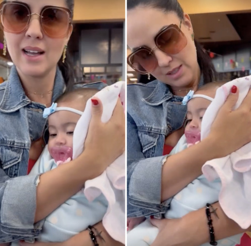 Graciele Lacerda embarca com a filha Clara rumo ao Nordeste; saiba o destino