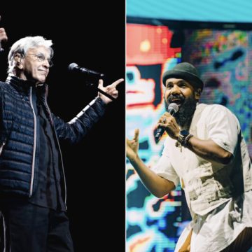 Em encontro inédito, Caetano Veloso e Russo Passapusso dividem o palco em festival; aos detalhes
