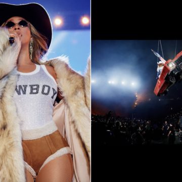 Beyoncé assusta fãs ao ficar presa em carro voador durante show da ‘Cowboy Carter Tour’