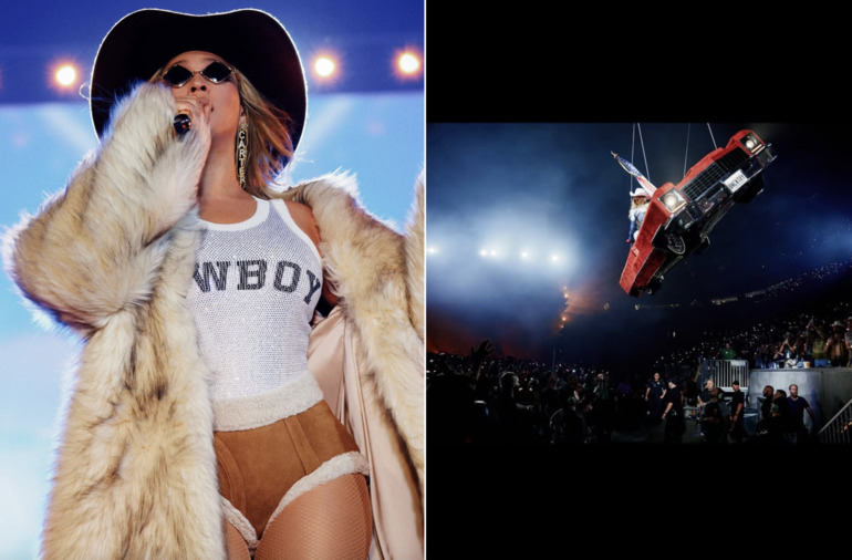 Beyoncé assusta fãs ao ficar presa em carro voador durante show da ‘Cowboy Carter Tour’
